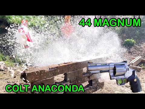 Colt Anaconda .44 Magnum Test: Shooting Spaghettios, Soda & Shaving Cream!
