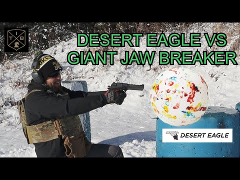 Massive Jawbreakers Meet .50 Cal Desert Eagle – Witness the Explosive Impact!